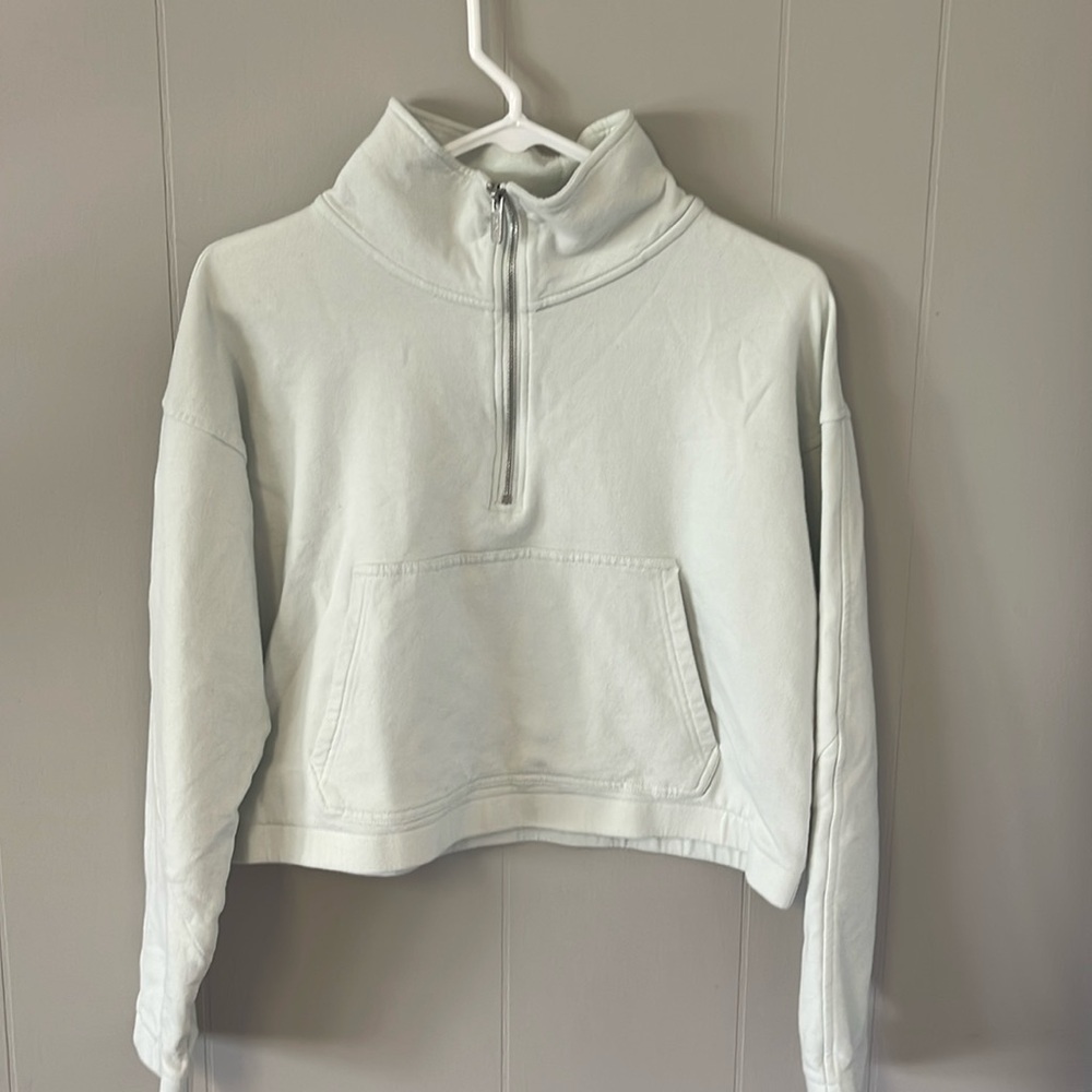 Crop quarter zip sweatshirt